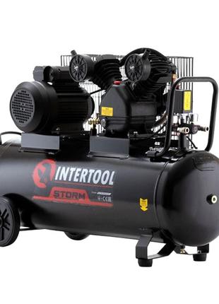 Компресор 100л ремінний 2 циліндри 220V PT-0014 Intertool