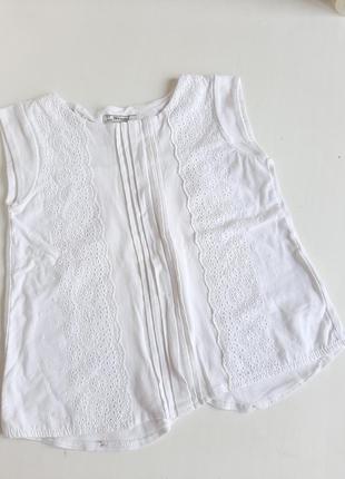 Біла футболка на 5-7років біла блуза