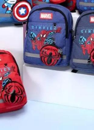 Детский рюкзак Спайдермен кошелек , 3 цвета, новый