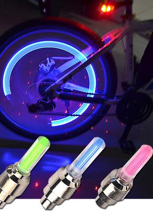 Светящиеся колпачки на нипель клапан для вело колес подсветка