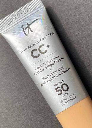 Сс крем it cosmetics your skin but better cc+ cream light, medium