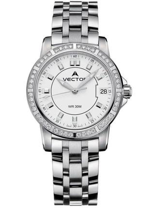 Жіночі фешн годинник VECTOR VC9-003413Q white з білим циферблатом