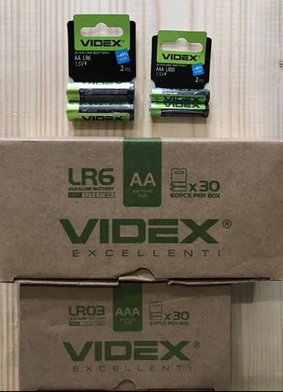 Батарейки щелочные videx АА  и ААА