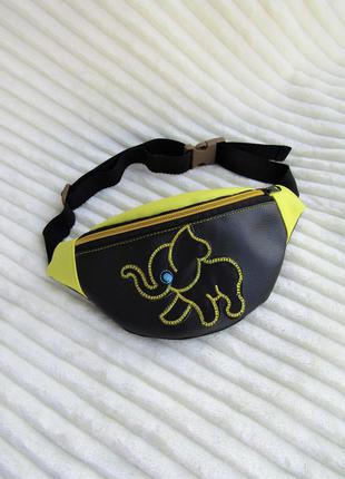 Детская бананка / поясная сумка handmade "слоник"