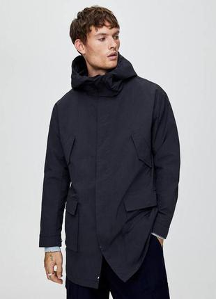 Мужская удлиненная парка pull&bear куртка