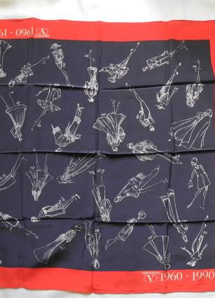 Платок шарф valentino 1960-1990 (оригинал) шелк 84х86 см