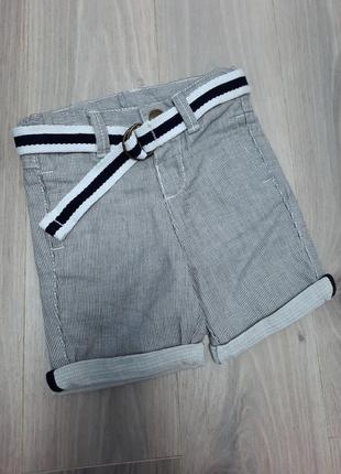 Стильные шорты в мелкую полоску primark 98 см