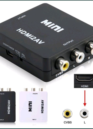 Перетворювач сигналу HDMI в to RCA AV адаптер композит, USB ка