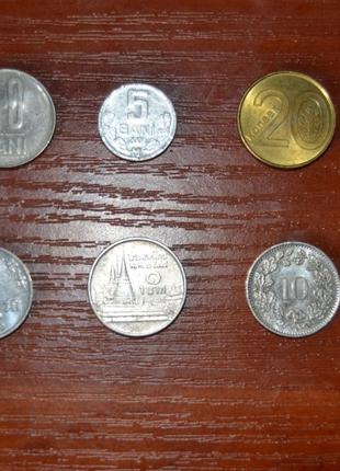 Современные разменные монеты разных стран! SWE, UAE, HU, RO, M...