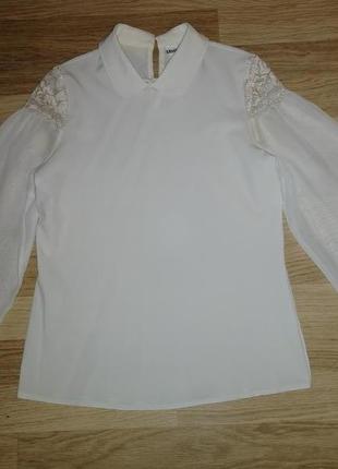 Блузка шелковая нарядная для школы красивая для девочки mevis,...