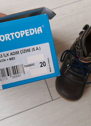 Кожаные ортопедические ботинки сапоги ortopedia 20 размер
