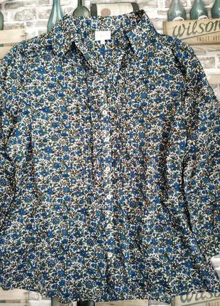 Легкая блуза с принтом мелкие цветы