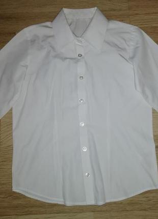 Рубашка белая школьная для девочки, р. 128-135/8-9 george