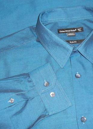 Стильная рубашка cedar wood state насыщенного синего цвета.