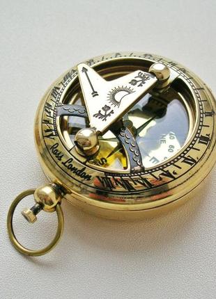 Карманный компас с солнечными часами Ross London. Новый
