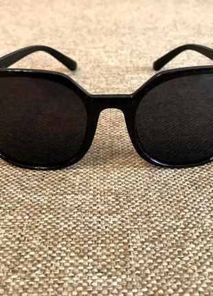 Новые солнцезащитные очки ( круглые - черные)