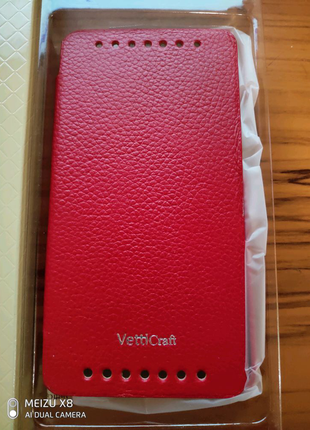 Чехол-книжка Vetti Craft  HTC One M7 Hori Cover-red