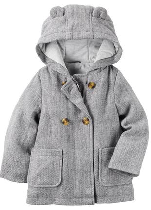 Пальто для девочки деми картерс стильное зимнее