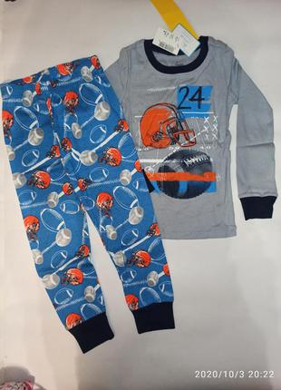 Трикотажная хлопковая пижама для мальчика