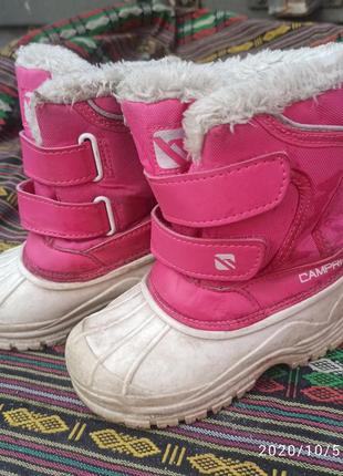 Сапоги зимние с галошей для девочки сноубутсы сапожки ботинки