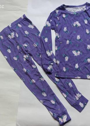 Пижама хлопковая для девочки 2 предмета картерс carters