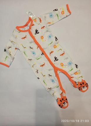Человечек хлопковый  комбинезон слип пижама