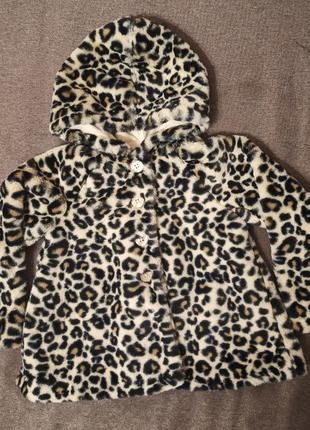 Меховушка шубка для девочки куртка шуба лео леопардовая