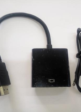 Конвертер-перехідник з HDMI-VGA (з роз'ємом аудіо)