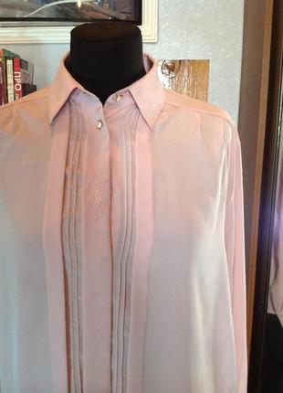 Элегантная немецкая блуза - рубашка бренда delmod, р. 58-60