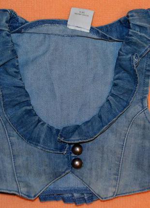 Стильная джинсовая жилеточка для девочки от next на 4 годика р...