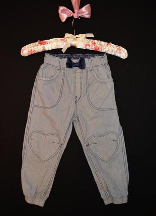 Стильні бавовняні брюки для дівчинки від h&m 3-4 ріст 104