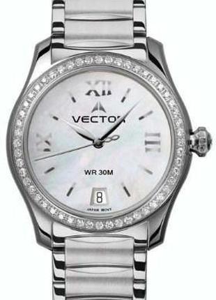 Женские фэшн часы с кристаллами VECTOR вектор VC9-003513Q