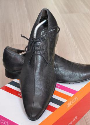 Шикарные мужские черные туфли topman р. 41,42 стелька 27,5-28см