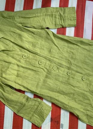 Натуральна лляна сукня сорочка wallis/100% льон/колір фісташки