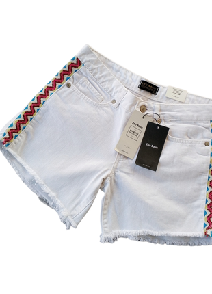 Женские джинсовые шорты белого цвета zeo basic, турция
