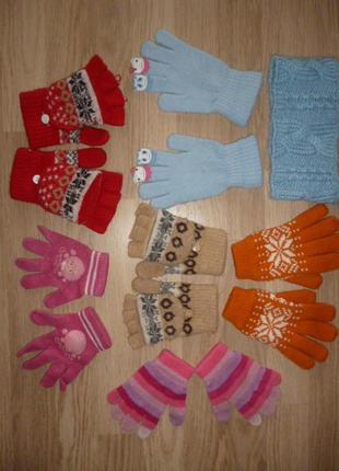Перчатки, варежки от 10 грн. для девочки 4-5 лет