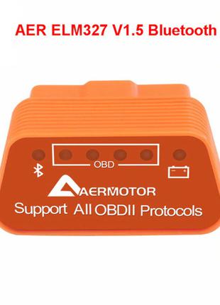 Автосканер AERMOTOR Bluetooth 4 для диагностики OBD2 ELM327 V1.5