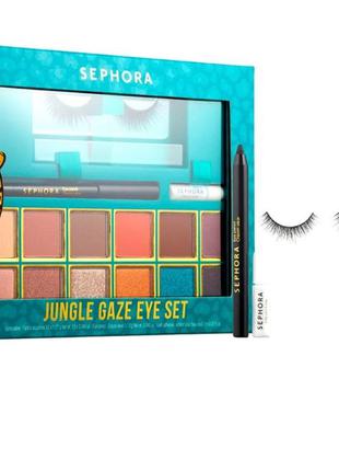 Sephora jungle gaze набор тени палетка карандашь ресницы
