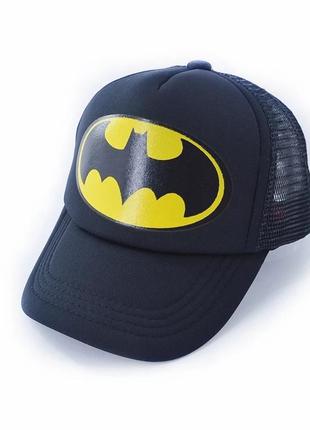 Детская кепка тракер бэтмен (batman) с сеточкой, унисекс черная