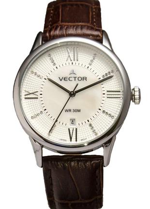 Крупные женские перламутровые часы Вектор VECTOR VC9-0075168