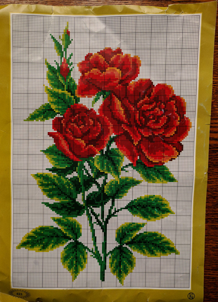 Схема вишивки хрестиком, троянди