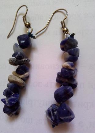 Серьги из камней лазурита