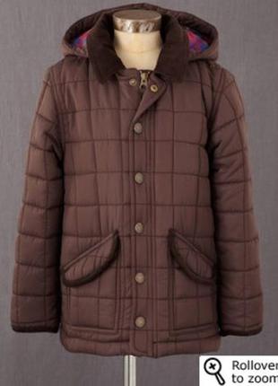 Куртка демисезонная коричневая стеганая mini boden