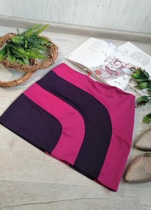 Оригинальная малиновая фиолетовая мини юбка