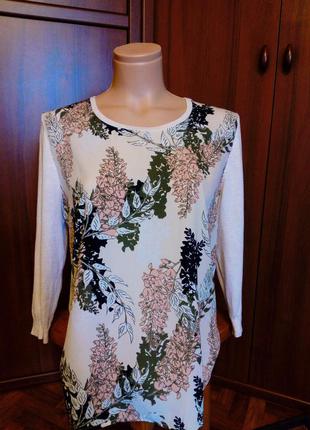 Кофта george кофточка блузка светр з квітковим принтом
