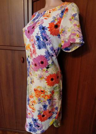 F&f платье 46 размер с цветочным принтом сукня 46 р плаття 46