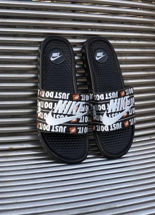 Шикарные мужские сланцы на лето nike black 😍 (шлёпки/ тапки/ ш...