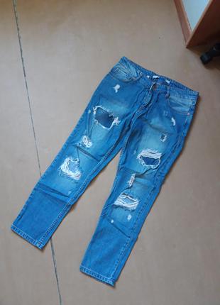 Jeans denim джинсы рваные модные