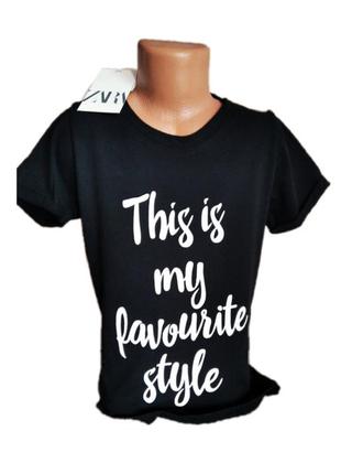 Новая  футболка для девочек(девушек) черного цвета zara 8-14 лет