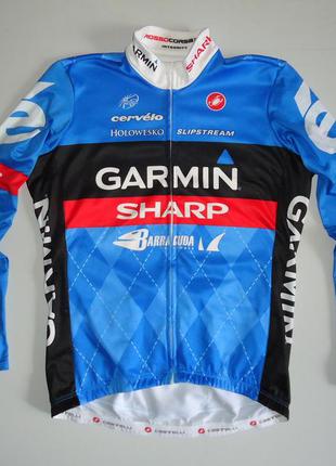 Велоджерси castelli garmin sharp cycling jersey на микро флисе...